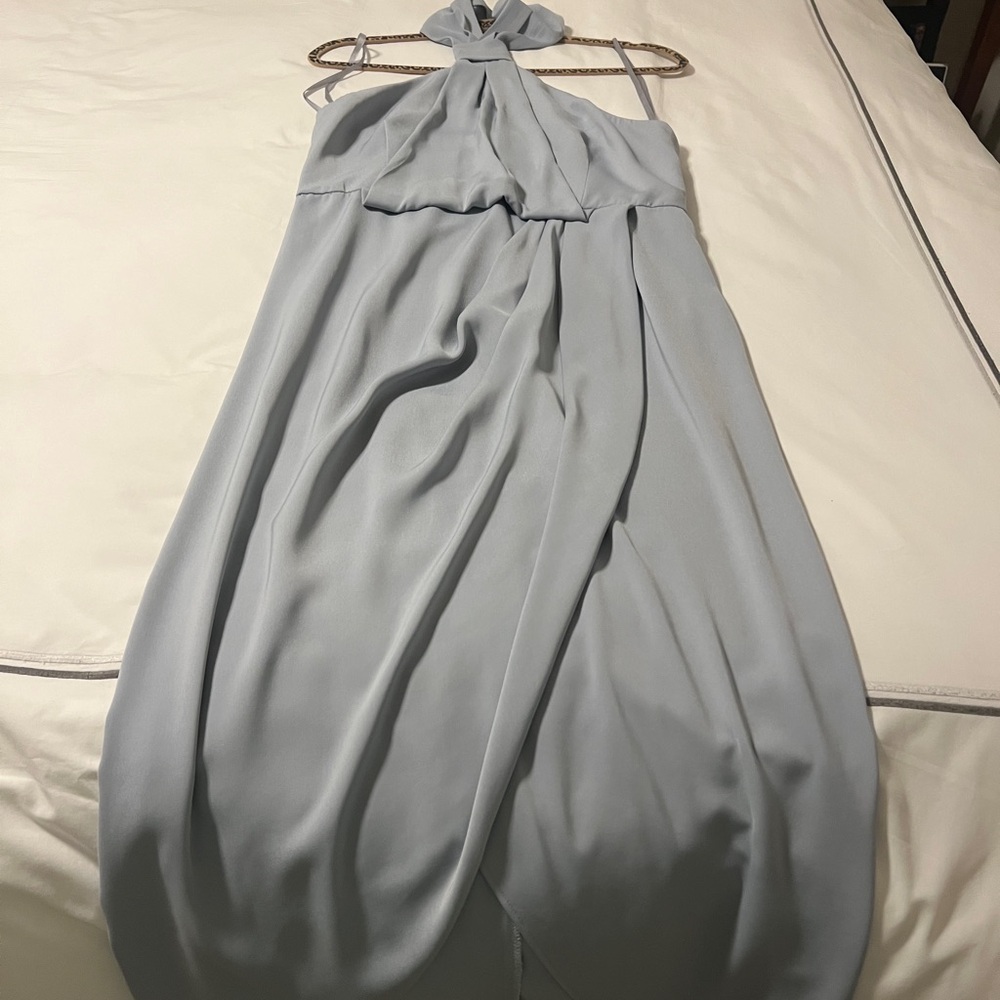 Shona Joy Light Gray Backless Dress